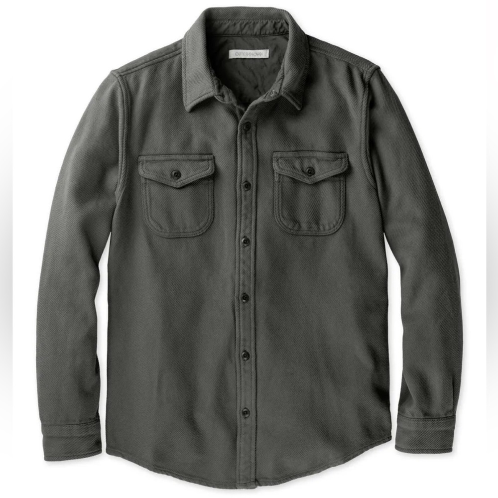 Outerknown Chroma Blanket Shirt-Size MEDIUM-Faded Black